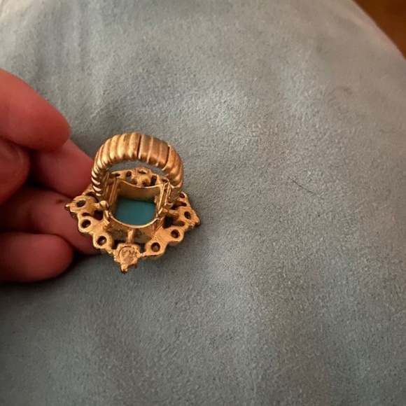 Blue Stone Stretchy Ring and Green Stone Stretchy Ring - Picture 2 of 4